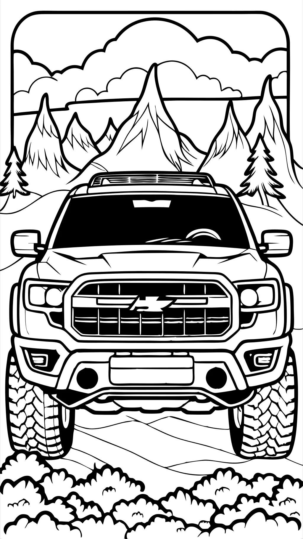 Página para colorear de Ford Raptor